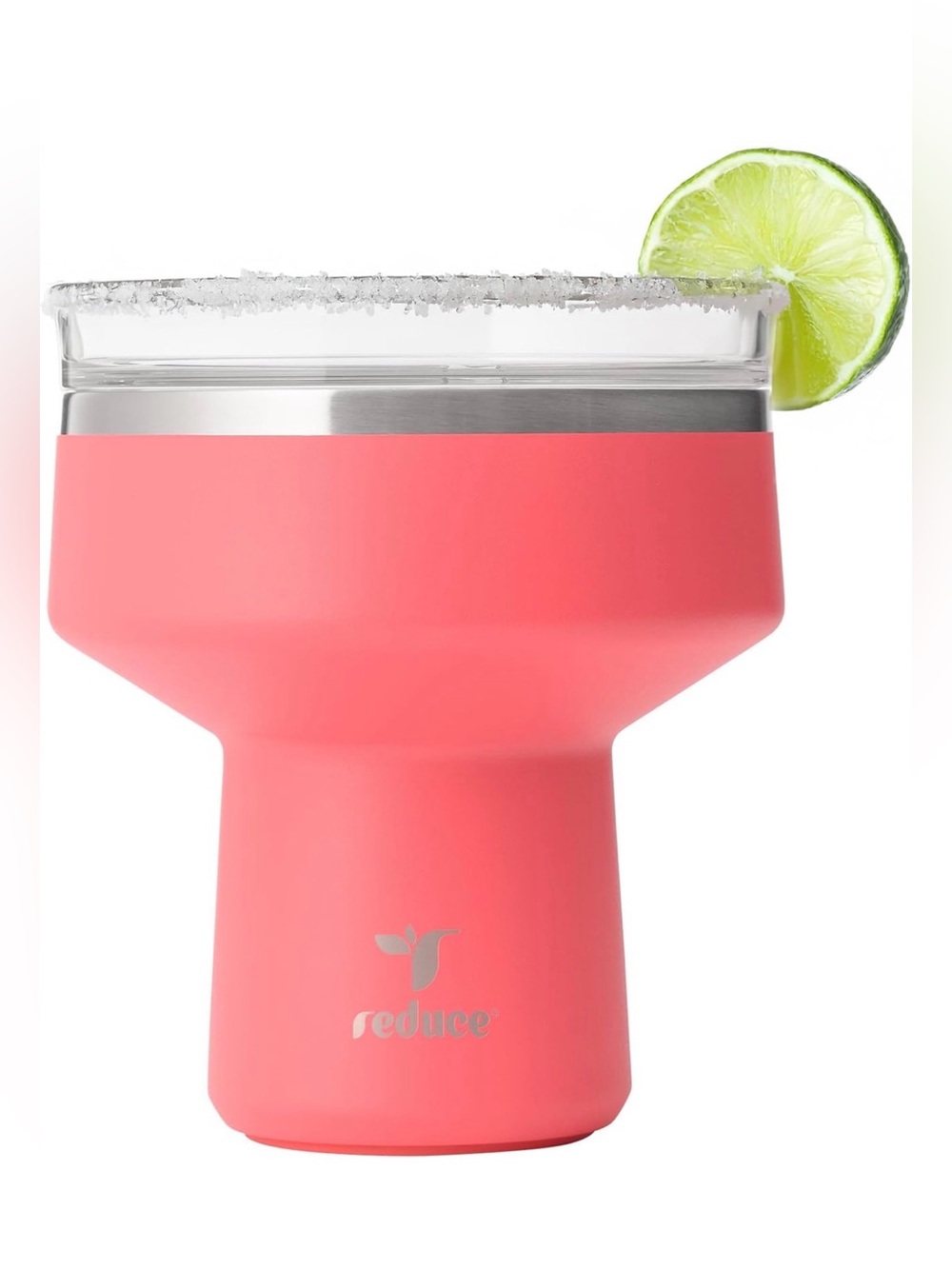 Reduce Coral Insulated Margarita Tumbler with Lime Accent